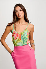 Morgan Top estampado com alças finas Multicolorido