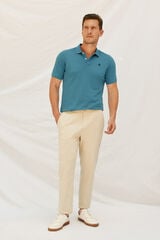 Cortefiel Polo básico piqué Azul