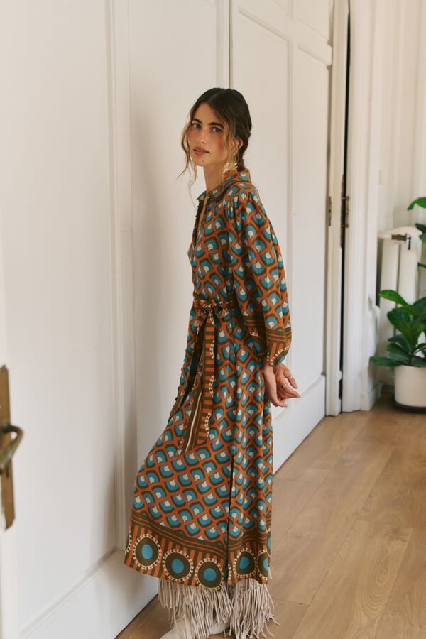 Jaase Vestido midi Whitney Multicolorido