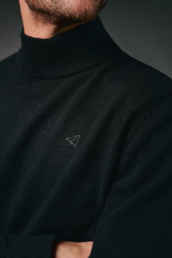 OOTO Camisola gola perkins Preto