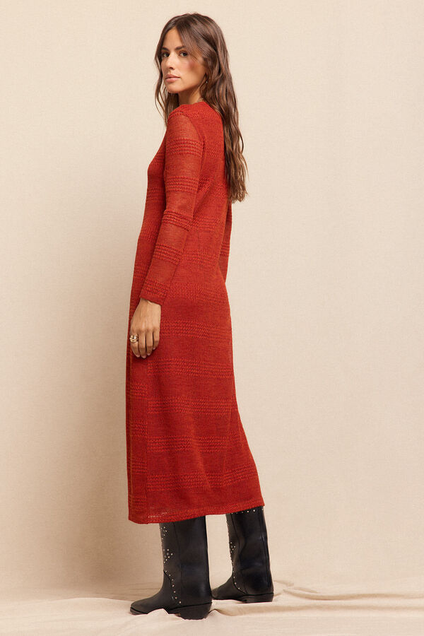 Slowlove Rustic structured dress Orange
