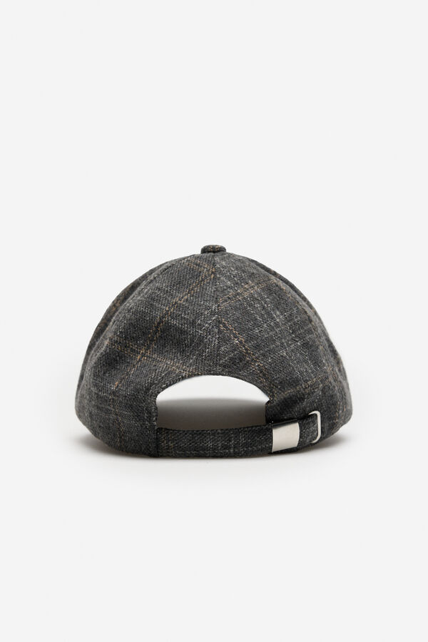 Cortefiel Checked cap Grey