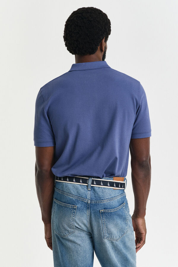 Gant Polo piqué contrastante Azul