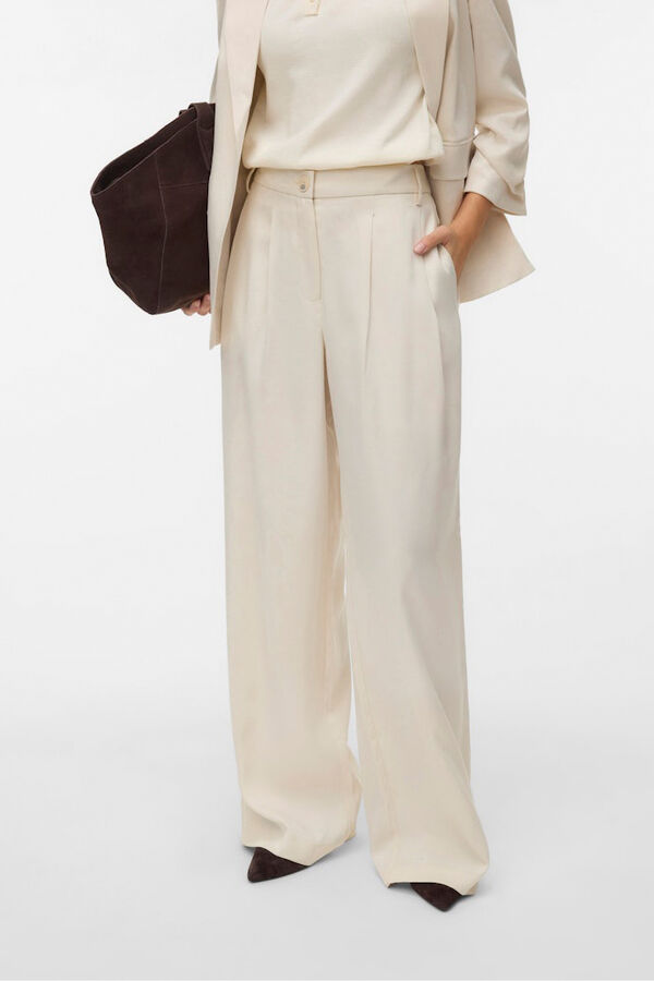 Vero Moda Cal&ccedil;as compridas de vestir Tostado