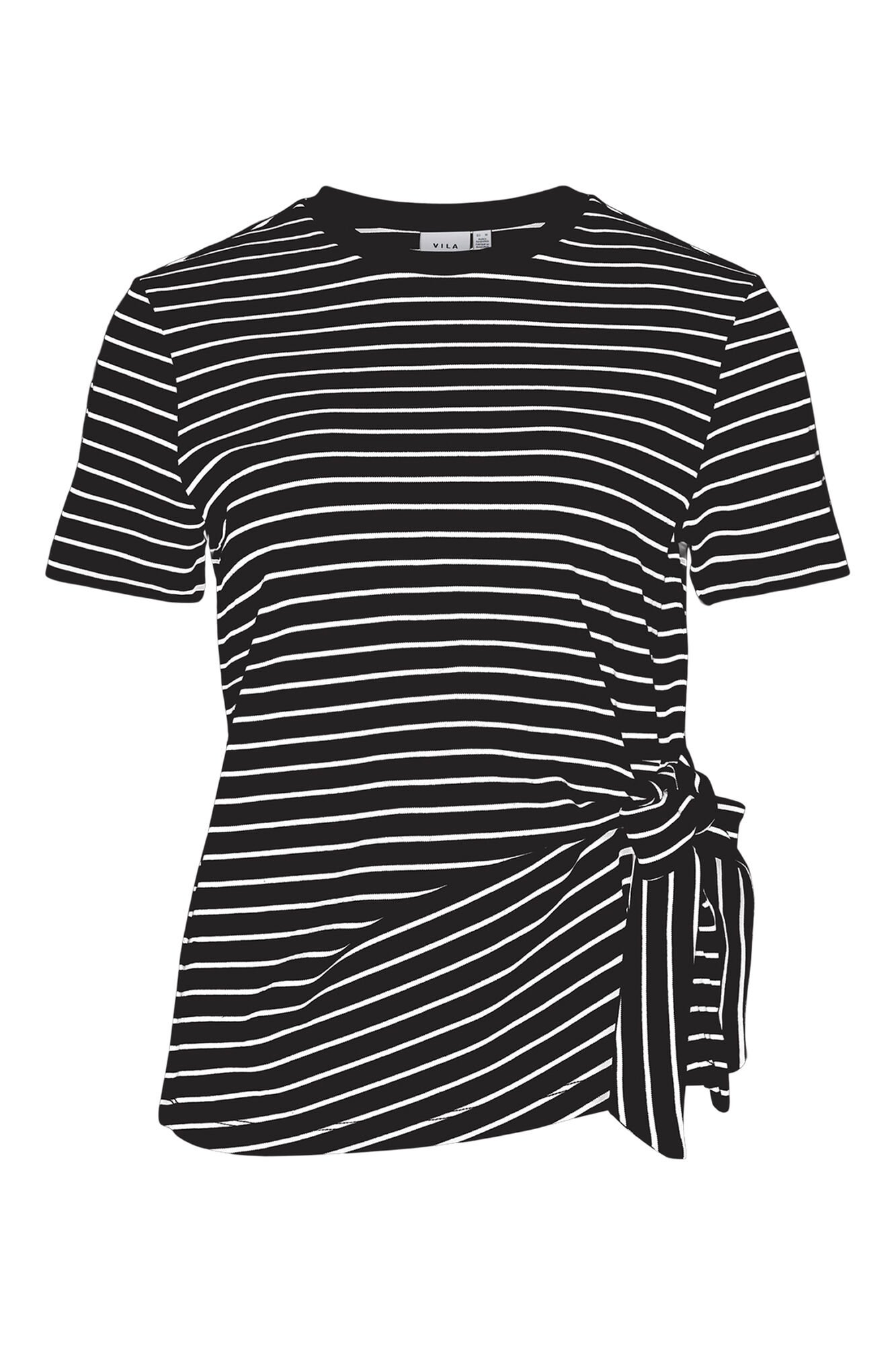 Vila T-shirt com la&ccedil;ada em algod&atilde;o org&acirc;nico