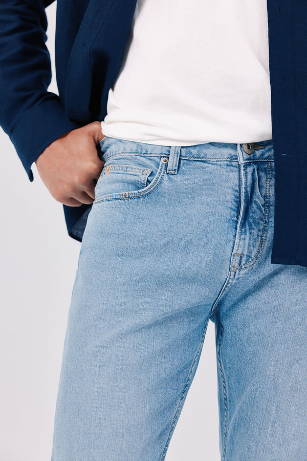 Cortefiel Lightweight slim fit jeans Blue