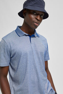 Cortefiel Coolmax® regular fit polo shirt Royal blue