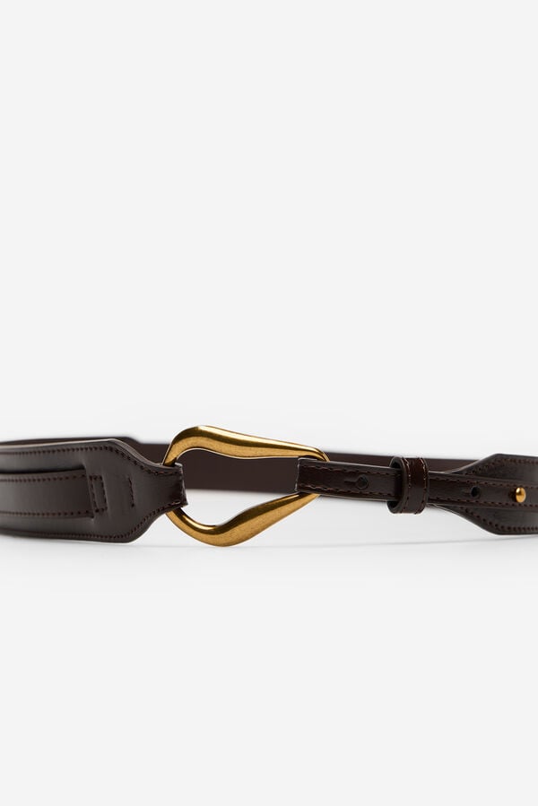 Cortefiel Equestrian belt Maroon