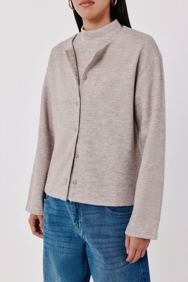 Cortefiel Knit bolero Beige