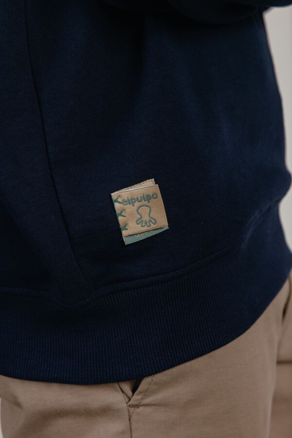 elPulpo Sudadera cuello caja Azul marino