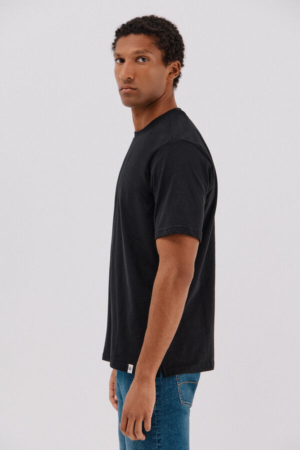 Cortefiel Basic T-shirt Black