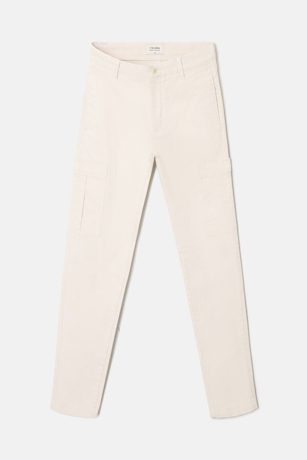 Cortefiel Pantalón sport cargo Beige