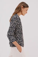 Cortefiel Elastic buttons shirt Printed grey