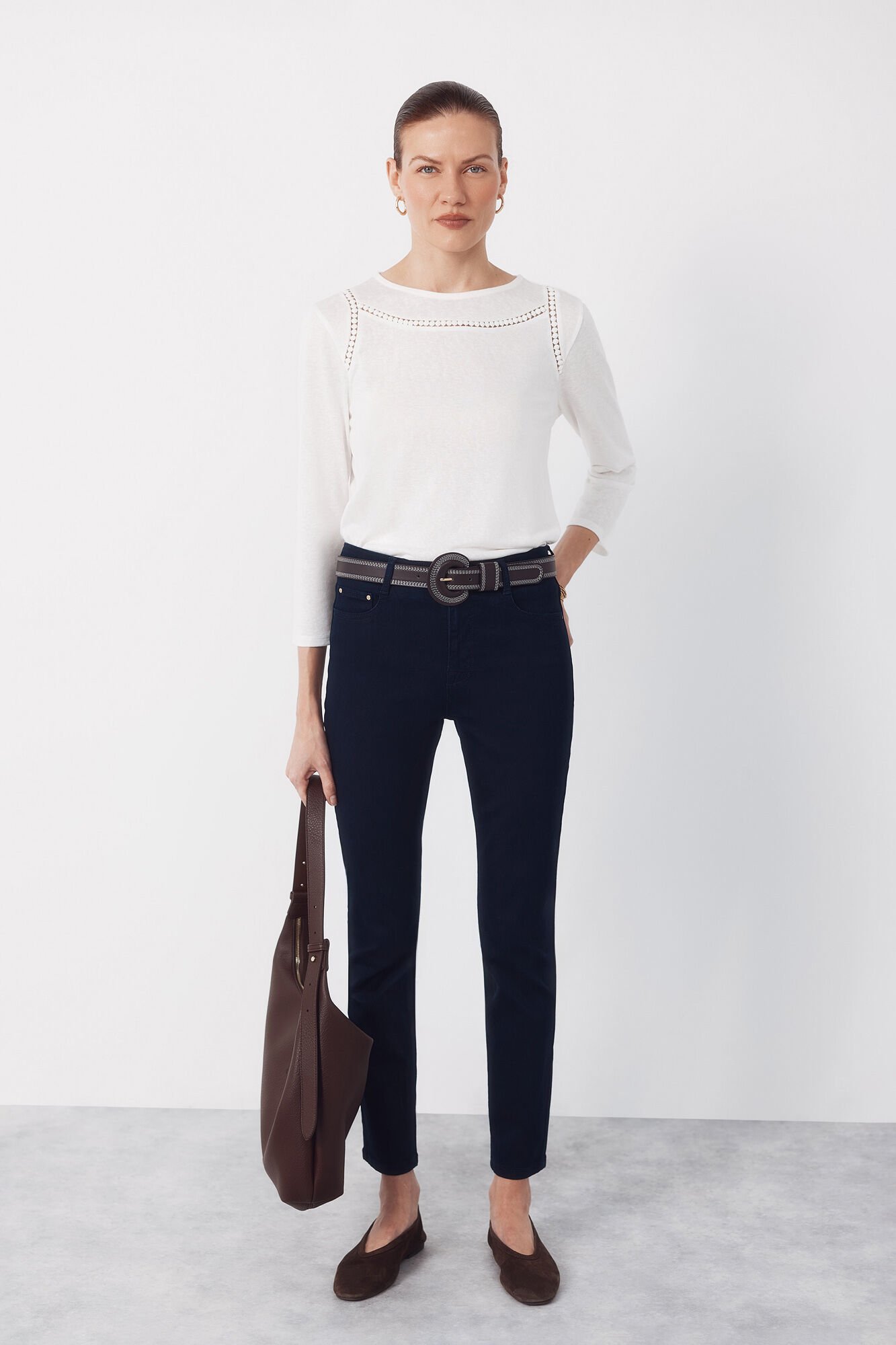 Cortefiel Hemstitch detail t-shirt