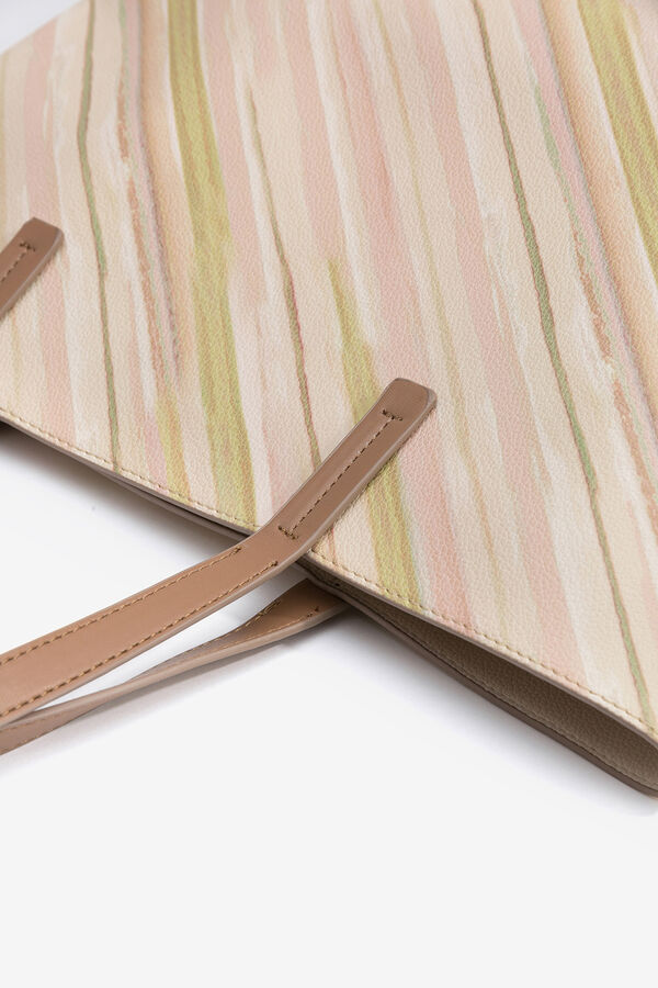 Vilanova Mala tote bag com efeito de couro estampado Tostado