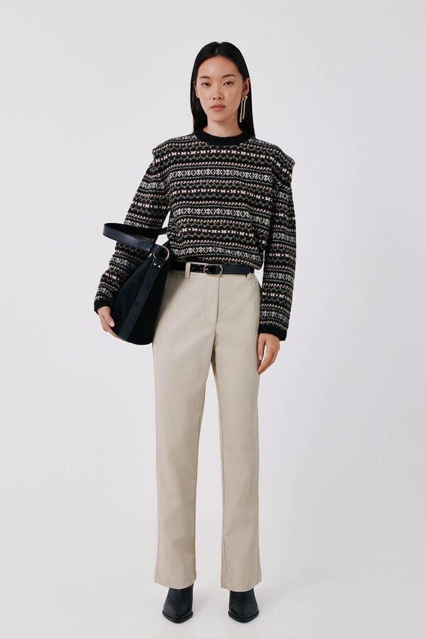 Cortefiel Fair Isle jumper Black