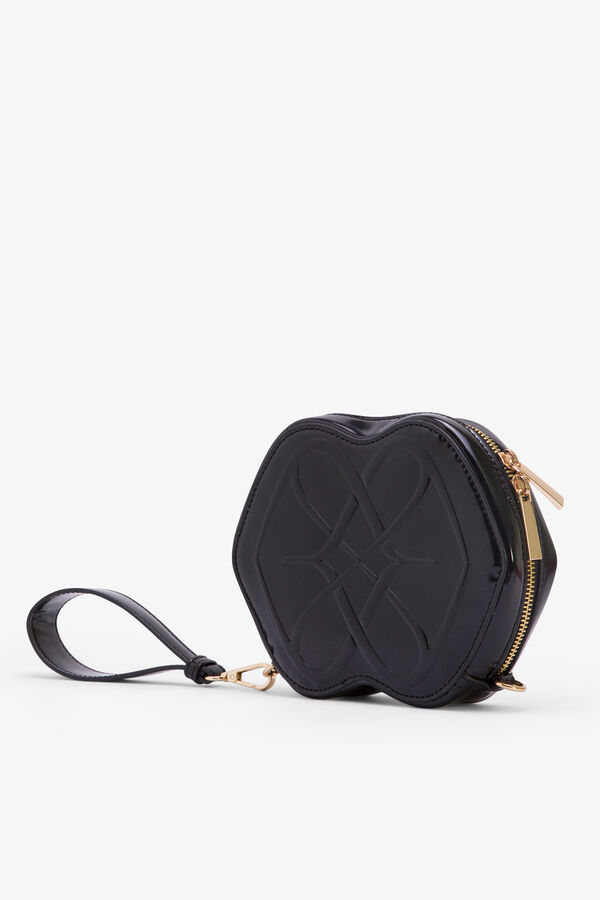 Cuplé Bolso de mano con logo Negro