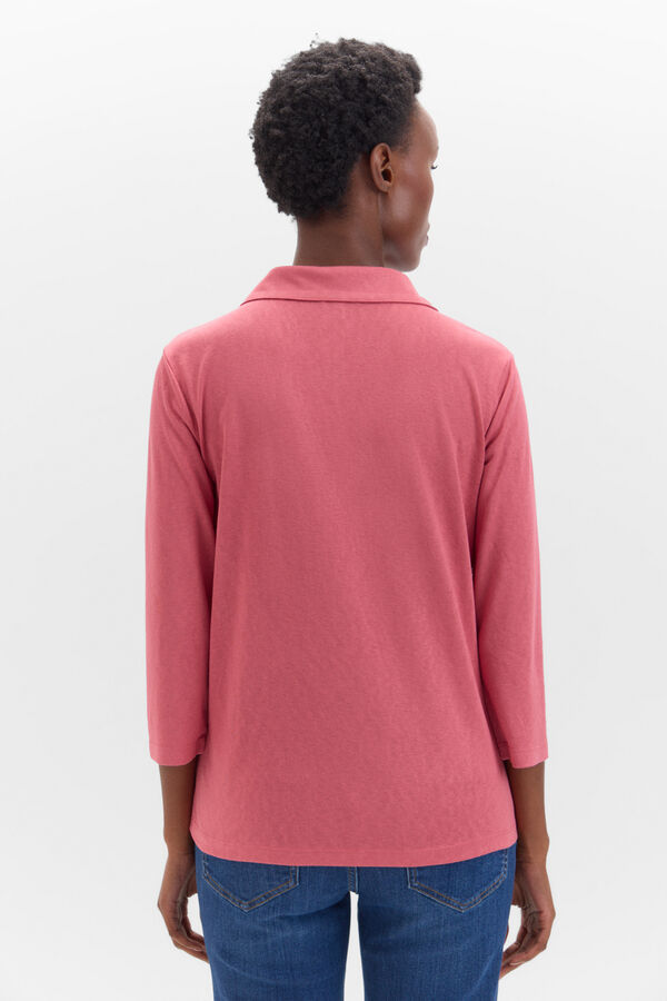 Cortefiel Camiseta cuello polo Pink