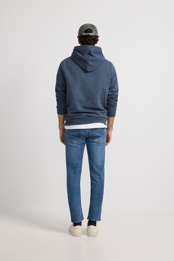 Silbon Novo Sweatshirt cl&aacute;ssico com capuz Azul