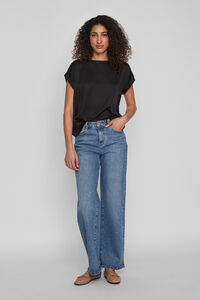 Vila Short sleeve satin blouse