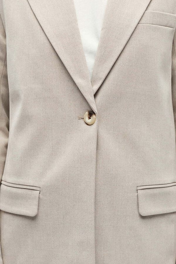 Object Blazer b&aacute;sica descontra&iacute;da Tostado