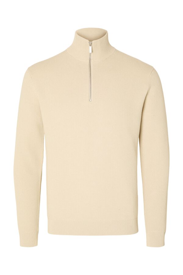 Selected Camisola de gola alta Tostado