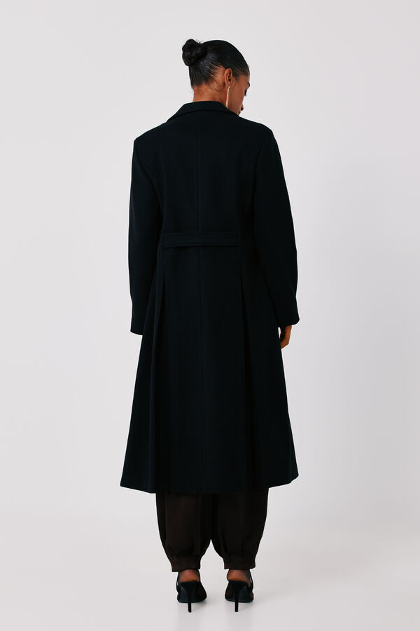 Cortefiel Double-breasted coat with buttons Black
