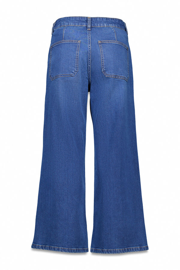 Cortefiel Long palazzo jeans  Blue
