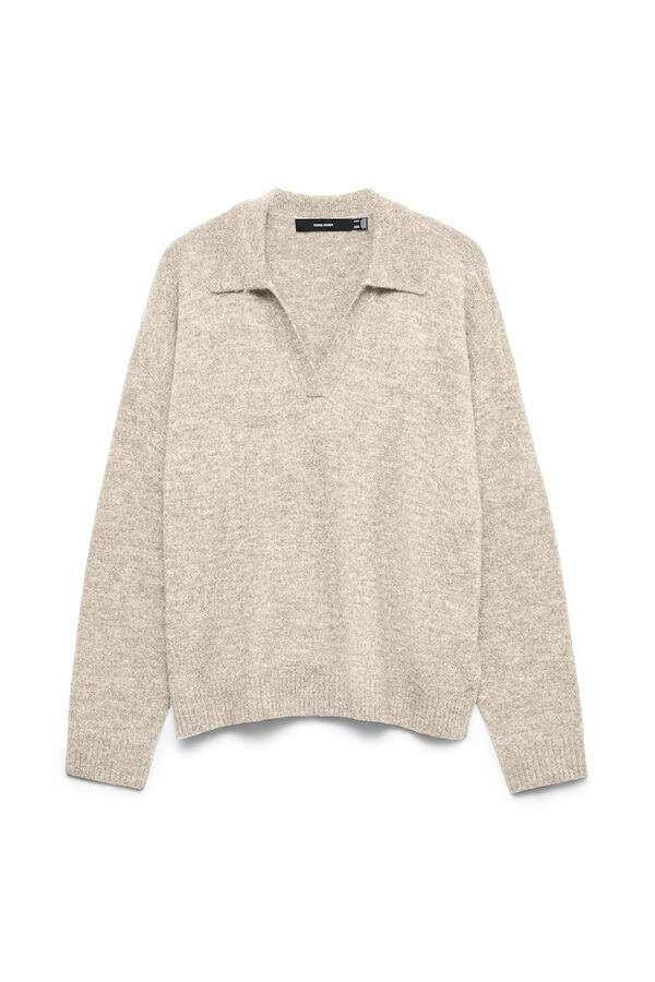 Vero Moda Polo de malha de manga comprida Cinzento