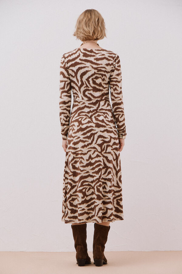 Cortefiel Gathered chest dress Multicolour