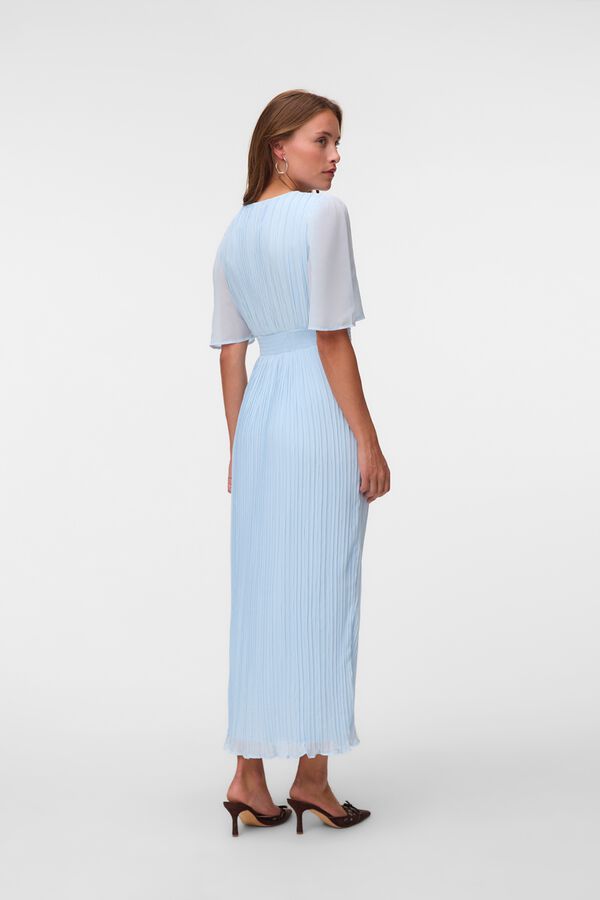 Vero Moda Vestido comprido plissado Azul