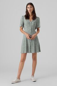 Vero Moda Vestido curto com bot&otilde;es