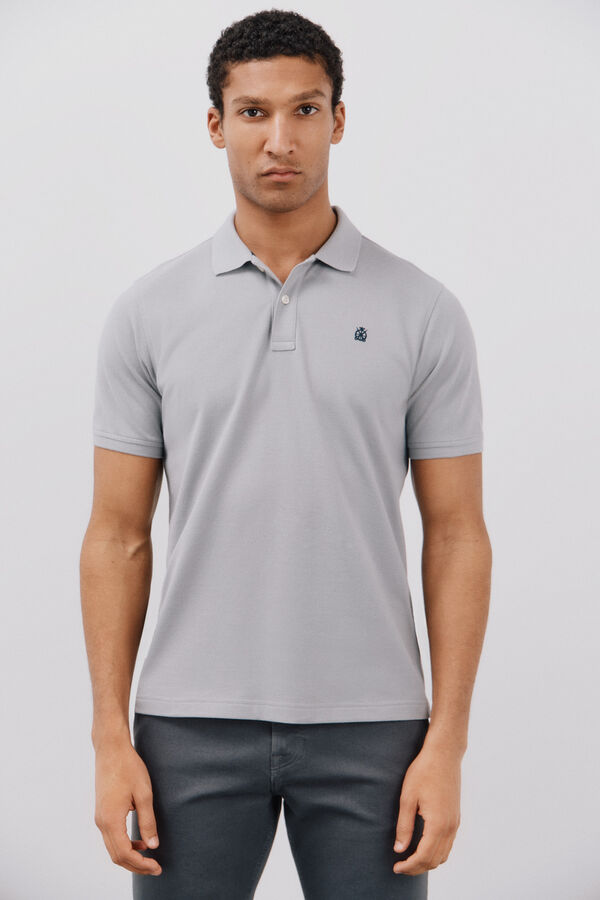 Cortefiel Basic piqué polo shirt Grey