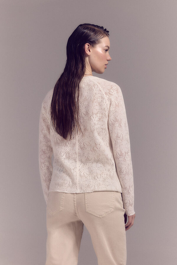 Cortefiel Lace top Ivory