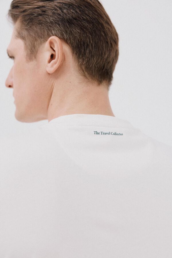 Cortefiel Amalfi graphic t-shirt White