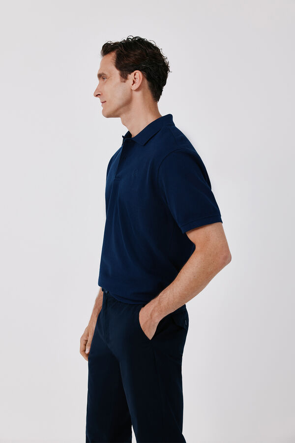 Cortefiel Polo with link structure Navy