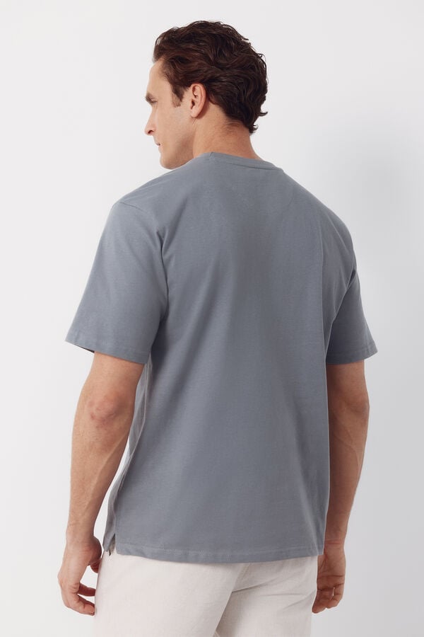 Cortefiel Plain T-shirt Grey