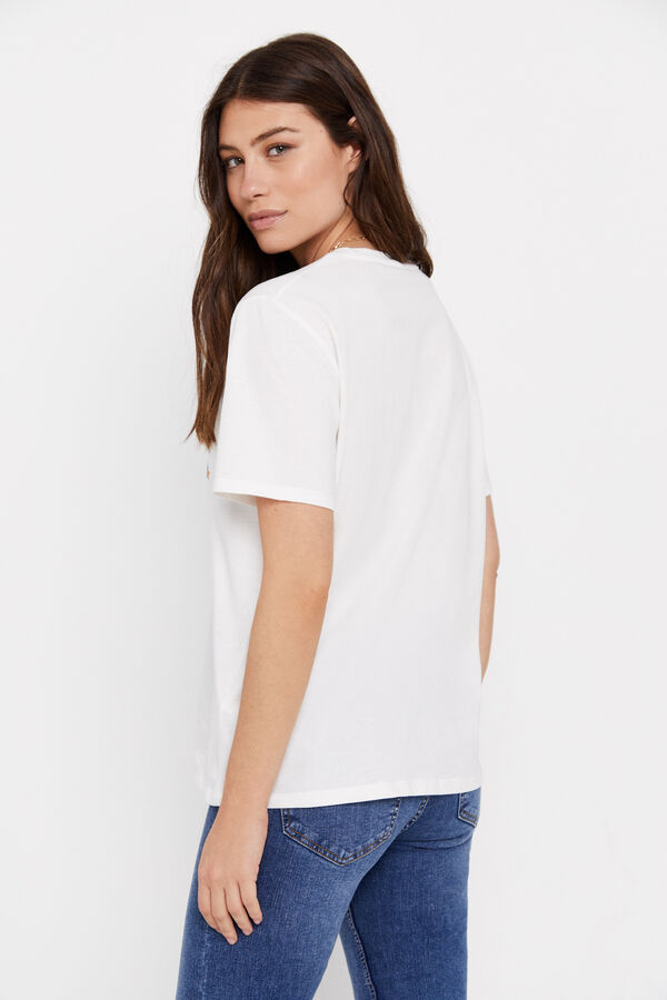 Cortefiel T-shirt adulta unissexo Branco