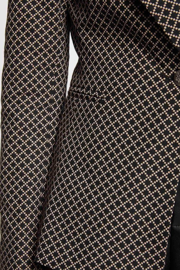 Morgan Chaqueta city estampado geom&eacute;trico Negro