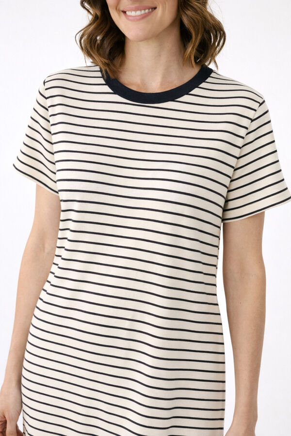 Vila Organic cotton midi dress Printed blue