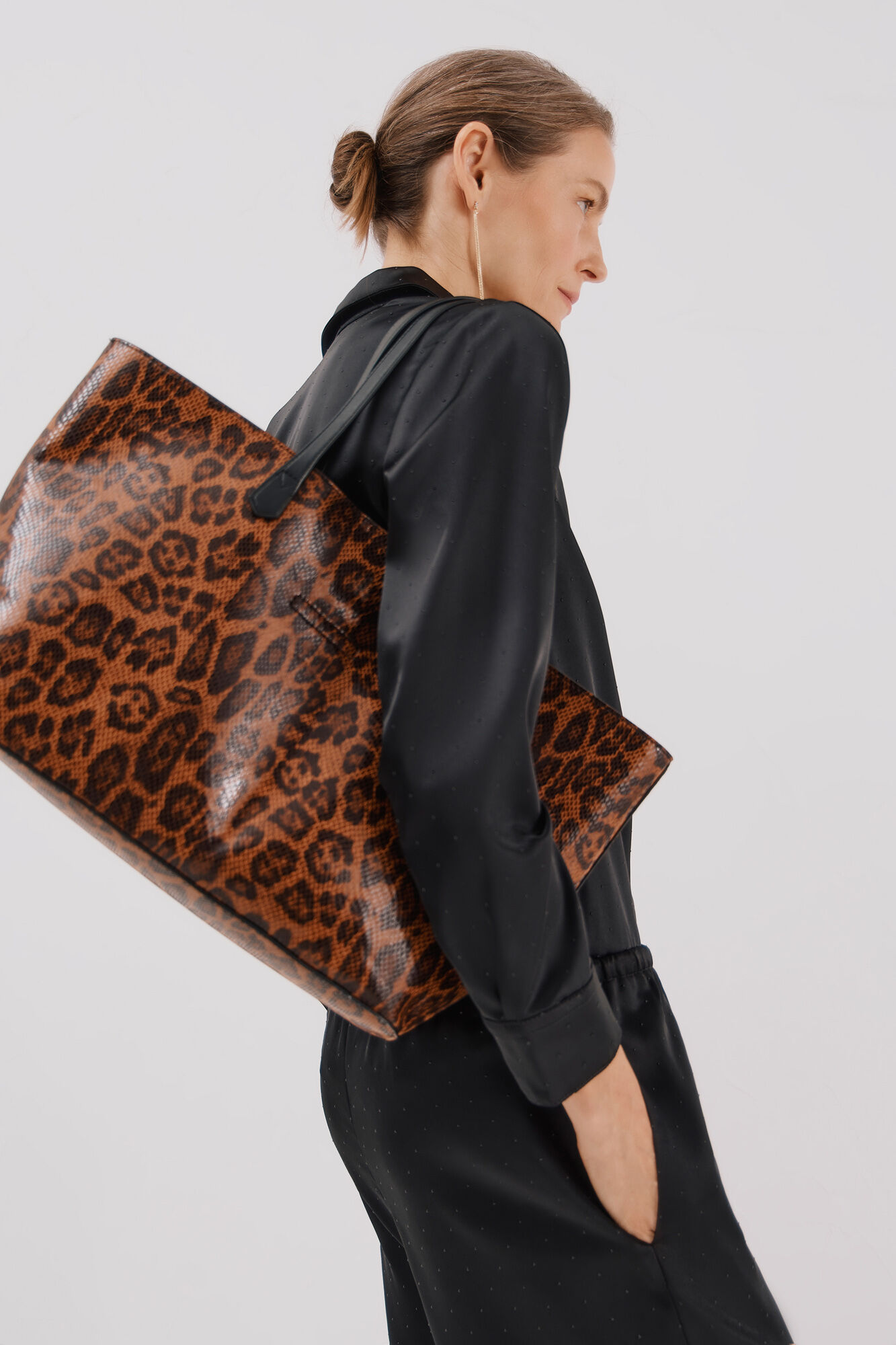 Cortefiel Leopard print shopper bag