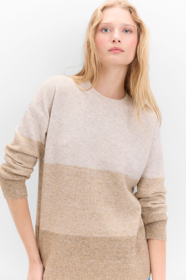 Cortefiel Soft feel jumper Beige