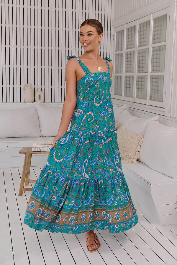 Jaase Vestido largo estampado Marley Azul