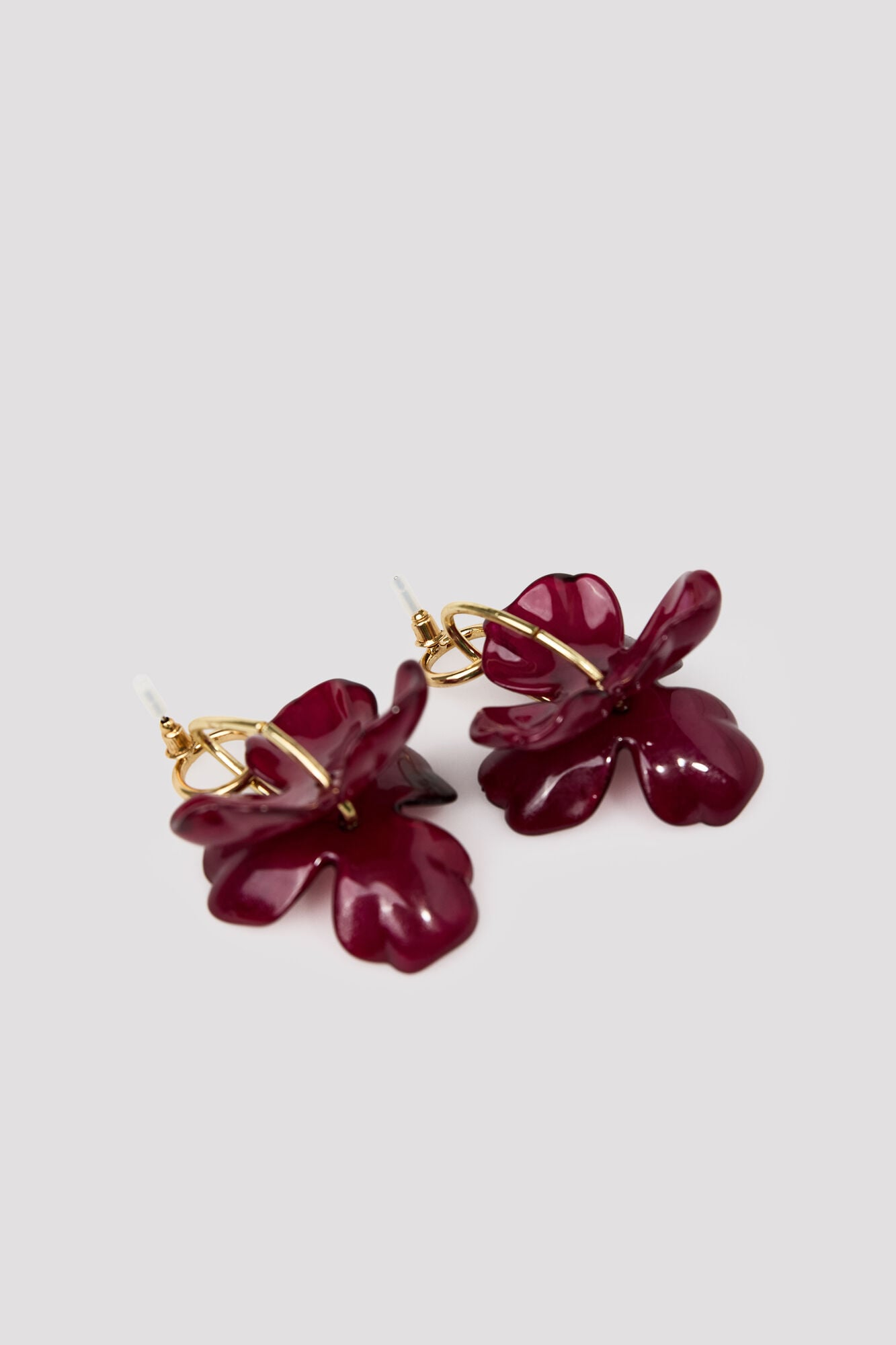 Cortefiel Flower hoop earrings