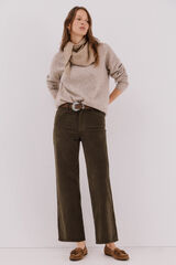 Cortefiel Pantalones Marine Velvet Kaki