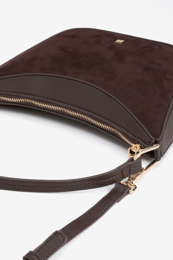 Vilanova Mala com efeito camur&ccedil;a combinada Castanho