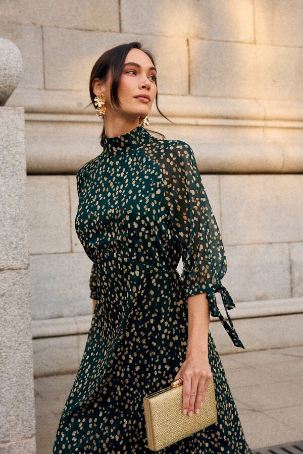 Pol&iacute;n Et Moi Verona long dress Green