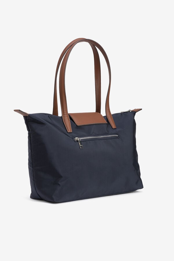 Vilanova Mala tote bag de nylon combinada Azul