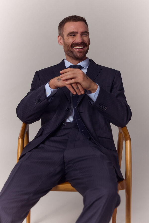 OOTO Cal&ccedil;a de fato espiga Azul