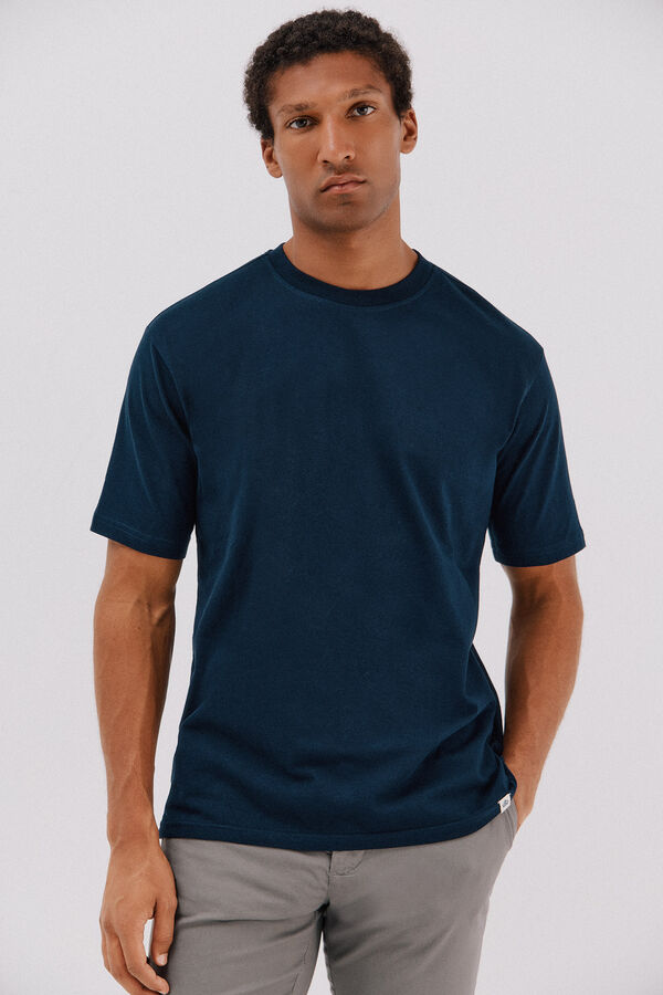 Cortefiel Basic T-shirt Navy